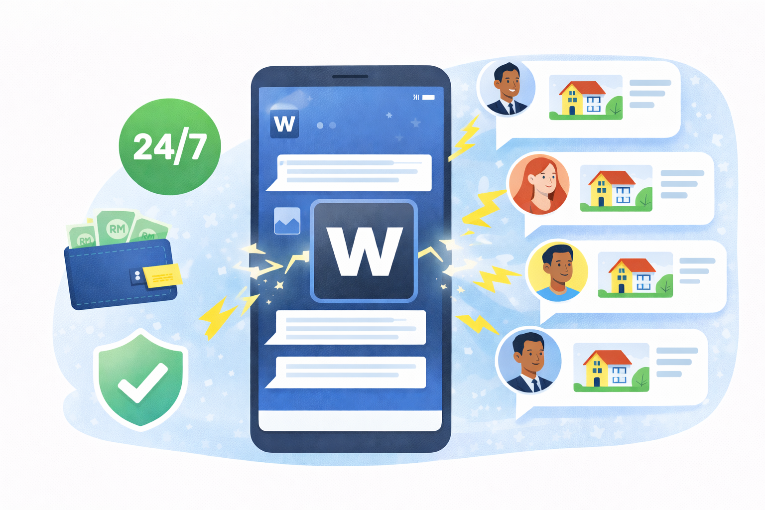 Let WhatsReply do it for your for 1/10 of the cost.